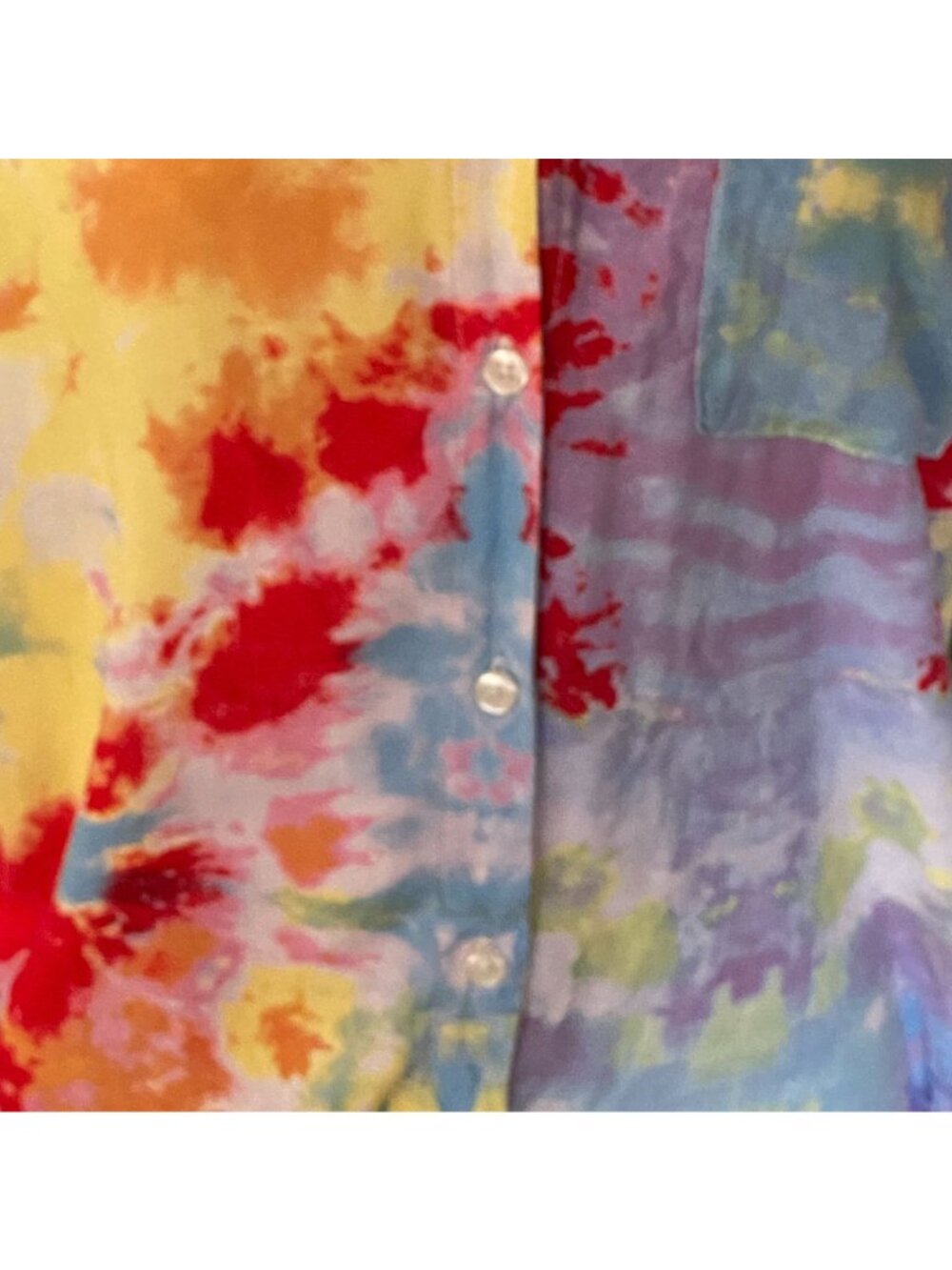 H&M Womens Light Weight Tie-Dye Button Front Shirt-Small-GUC - Picture 3 of 5